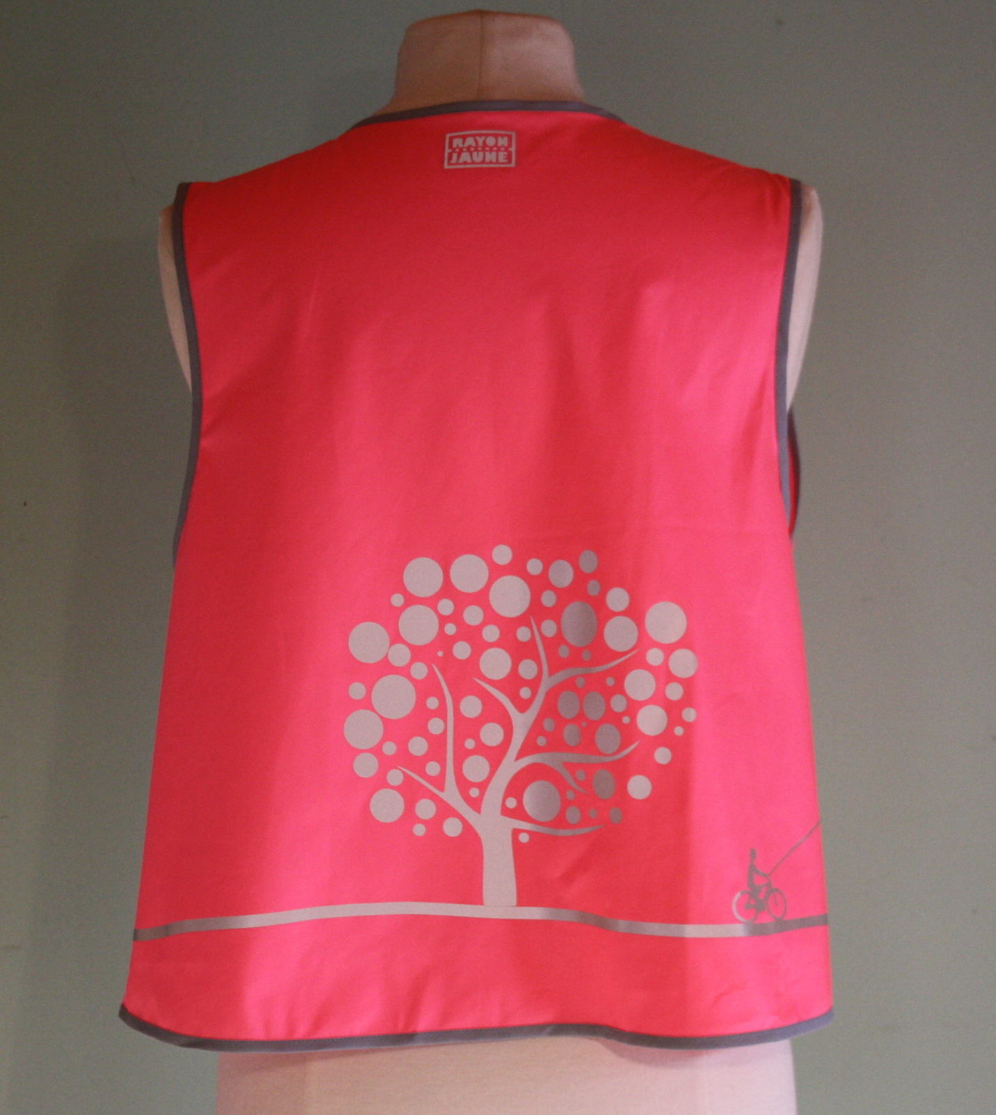 gilet velo rose fluo