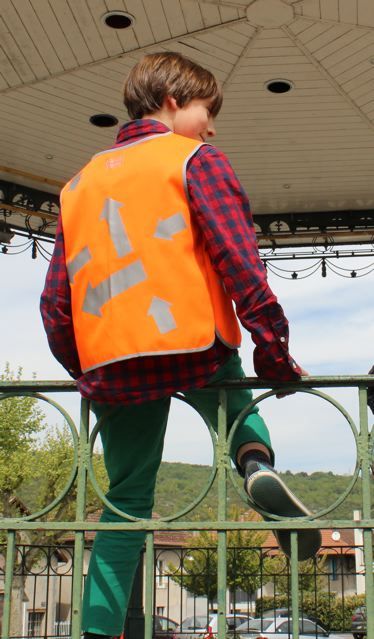 gilet orange velo